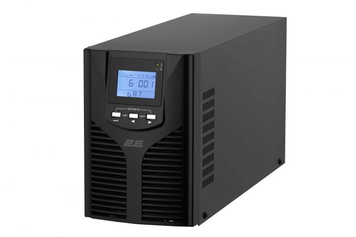 Джерело безперебійного живлення 2E OD2000, 2000VA/1800W, LCD, USB, 2xSchuko