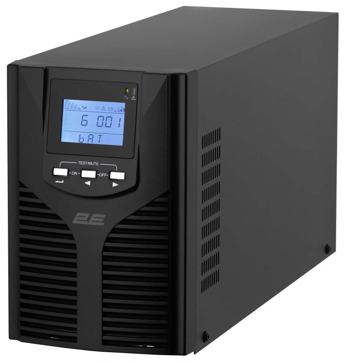 Джерело безперебійного живлення 2E OD2000, 2000VA/1800W, LCD, USB, 2xSchuko