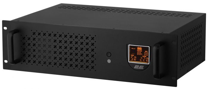 Джерело безперебійного живлення 2E RE1500, 1500VA/900W, RM 3U, LCD, USB, 3xSchuko