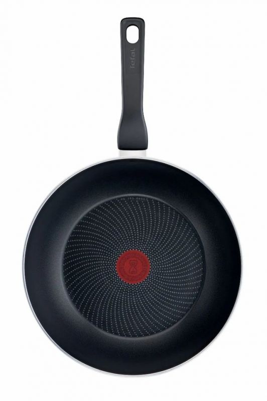 Сковорода Tefal Generous Cook ВОК, 28см, покриття Titanium, індукція, Thermo-Spot, алюм., чорний