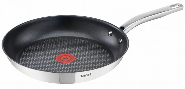 Сковорода Tefal Intuition, 28см, покриття Titanium, індукція, Thermo-Spot, нерж.