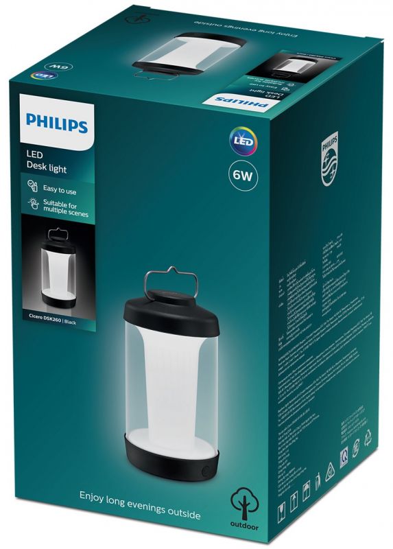 Ліхтар кемпінговий Philips LED Camping luminaire Cicero, 3W, 5000K, 4000mAh (Lithium battery), білий