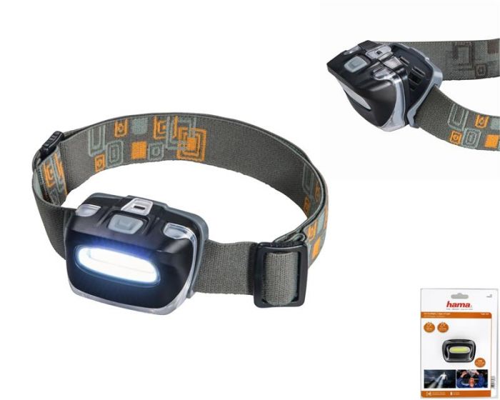 Ліхтар Hama HEADLAMP COB 110 LED L110 Grey, Orange