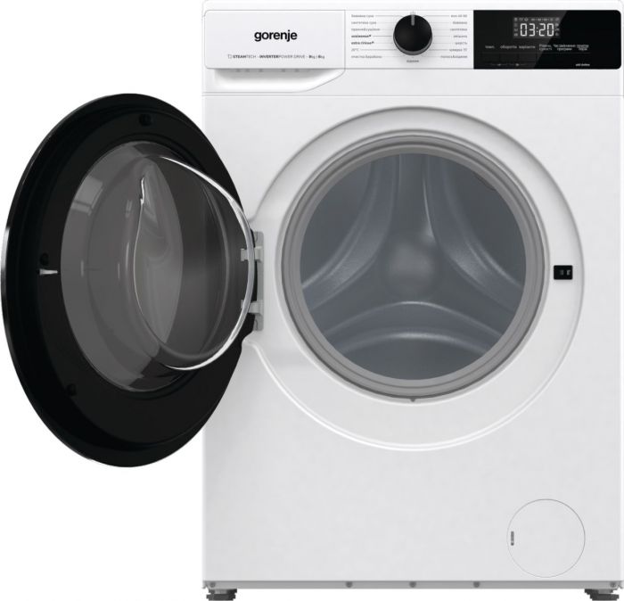 Прально-сушильна машина Gorenje фронтальна, 9(6)кг, 1400, A+, 66см, дисплей, інвертор, SterilTub, білий