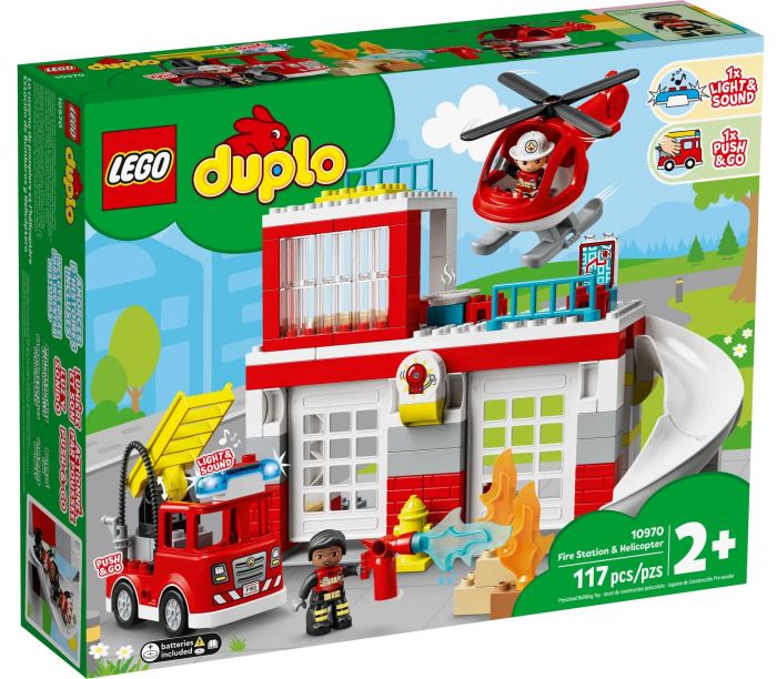 Конструктор LEGO DUPLO Пожежна частина та гвинтокрил