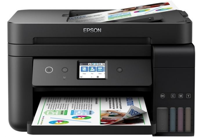 БФП ink color A4 Epson EcoTank L6290 33_20 ppm Fax ADF Duplex USB Ethernet Wi-Fi 4 inks Black Pigment