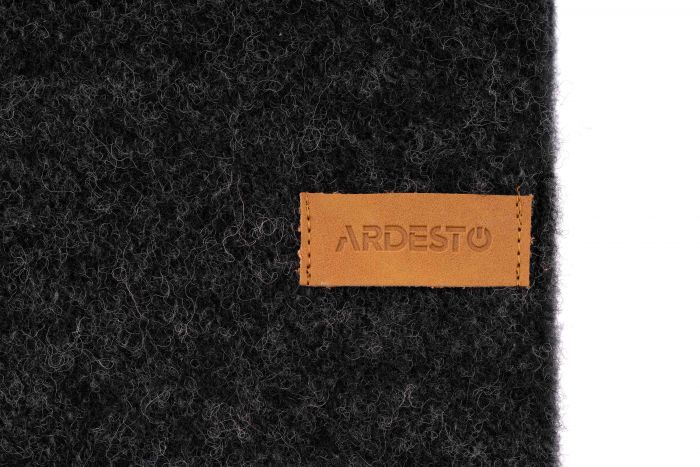 Плед Ardesto Leonardo Doubleface, 140x200см, 100% вовна, антрацит-сірий