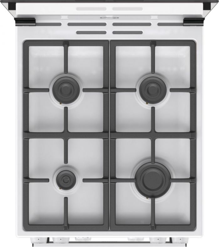 Плита Gorenje GK5A40WF-B комбінована, 62л, 50x60см, газ-контроль, чавун,  білий