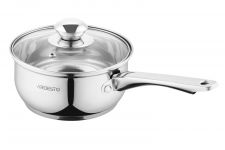 Ківш зі скляною кришкою ARDESTO Gemini Gourmet Spoleto, 1.4л, нержавіюча сталь