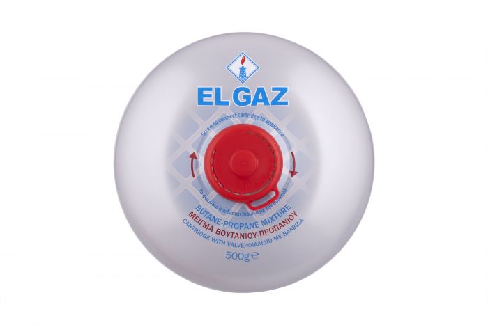 Балон-картридж газовий EL GAZ ELG-800, бутан 500 г, для газових пальників, з двошаровим клапаном, одноразовий