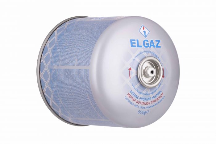 Балон-картридж газовий EL GAZ ELG-800, бутан 500 г, для газових пальників, з двошаровим клапаном, одноразовий