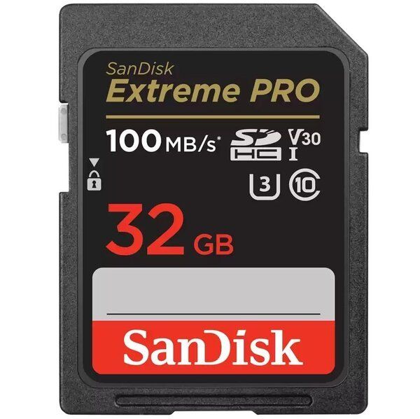 Карта пам'яті SanDisk SD   32GB C10 UHS-I U3 R100/W90MB/s Extreme Pro V30