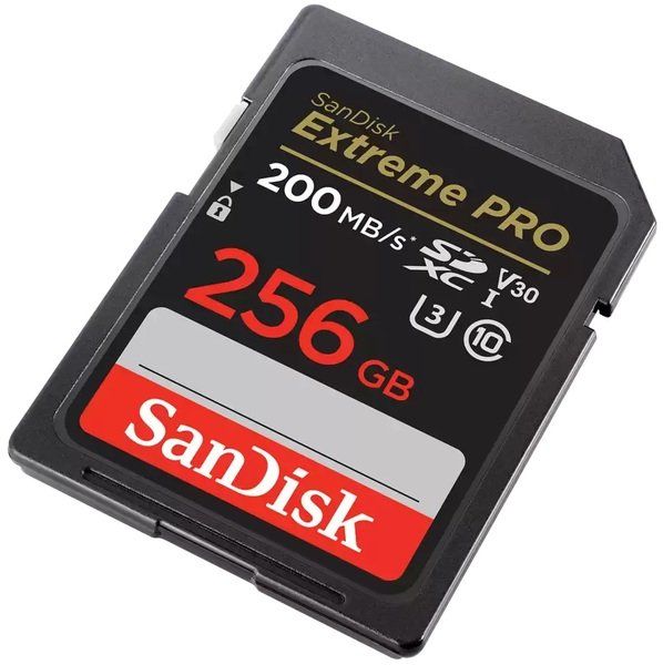 Карта пам'яті SanDisk SD  256GB C10 UHS-I U3 R200/W140MB/s Extreme Pro V30