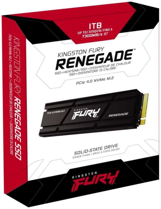 Накопичувач SSD Kingston M.2 1TB PCIe 4.0 Fury Renegade + радіатор