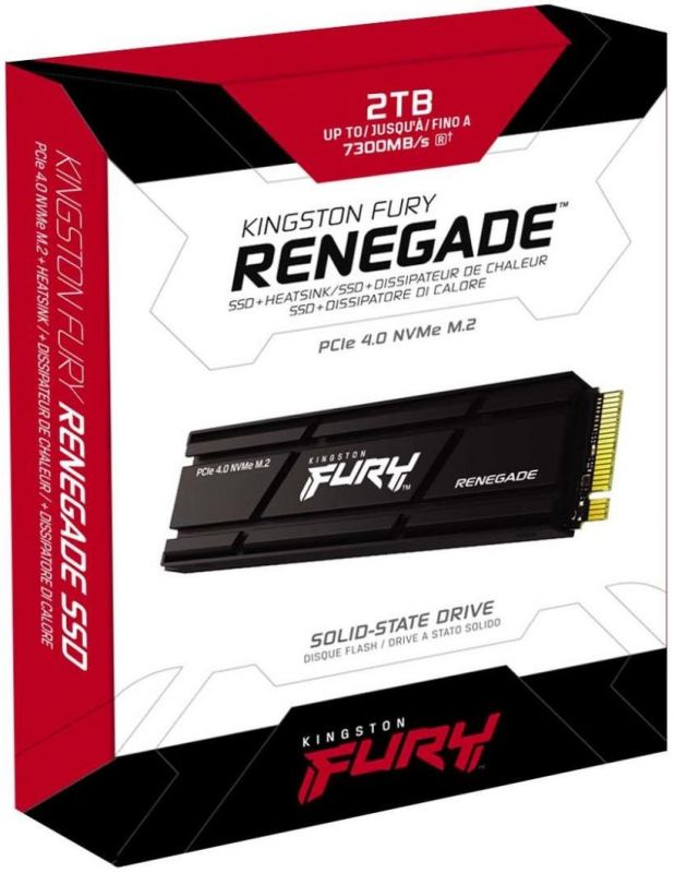 Накопичувач SSD Kingston M.2 2TB PCIe 4.0 Fury Renegade + радіатор