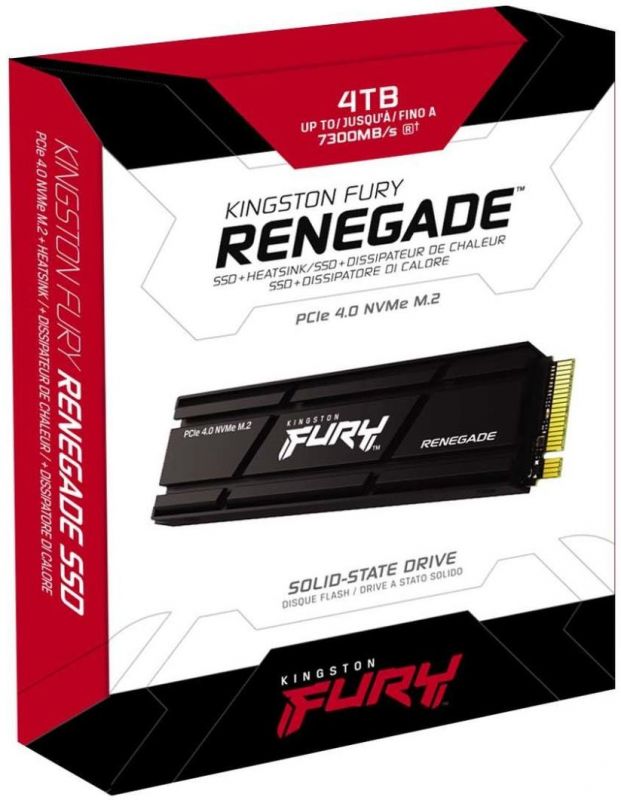 Накопичувач SSD Kingston M.2 4TB PCIe 4.0 Fury Renegade + радіатор