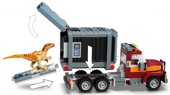 Конструктор LEGO Jurassic World Втеча атроцираптора та тиранозавра