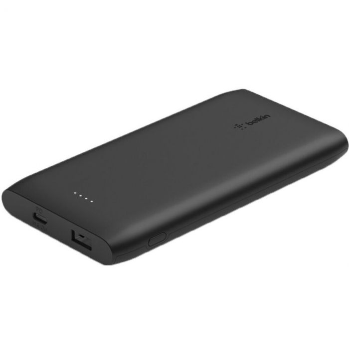 Універсальна літієва батарея Power Bank Belkin 10000mAh, 18W, USB-A, USB-C Black