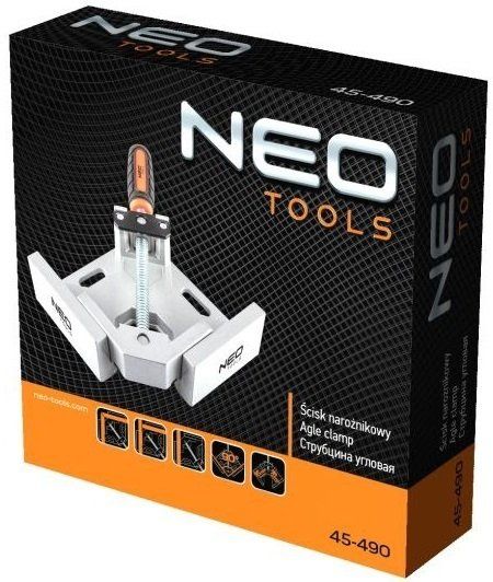 Струбцина Neo Tools, кутова, алюмінієва, напрямна 95 мм, 70х70мм
