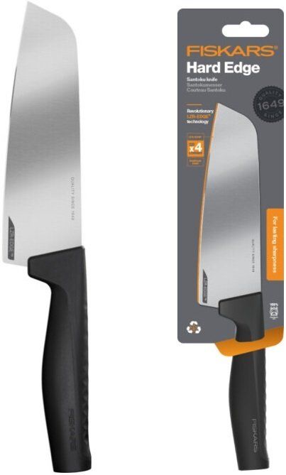 Кухонний ніж Santoku Fiskars Hard Edge, 16,1 см