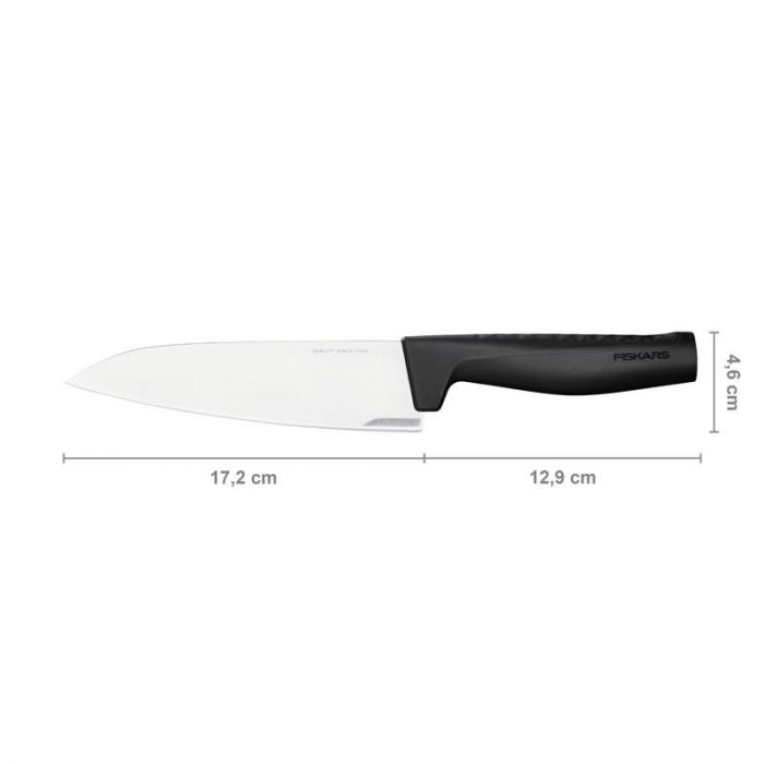 Кухонний ніж кухарський середній Fiskars Hard Edge, 17 см