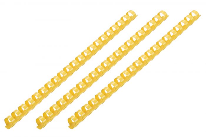Пластикові пружини для біндера 2E, 6мм, жовті, 100шт