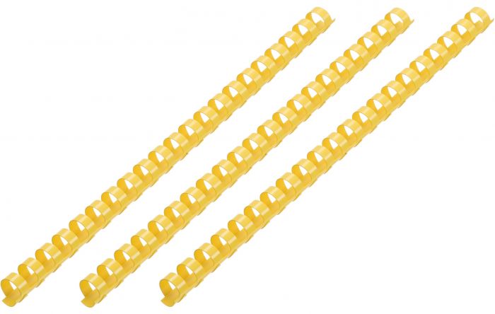 Пластикові пружини для біндера 2E, 6мм, жовті, 100шт