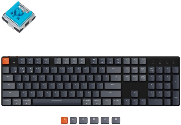 Клавіатура Keychron K5SE 104 Key Optical Blue RGB Hot-Swap WL UA Black