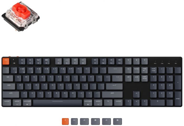 Клавіатура Keychron K5SE 104 Key Gateron Red RGB WL UA Black