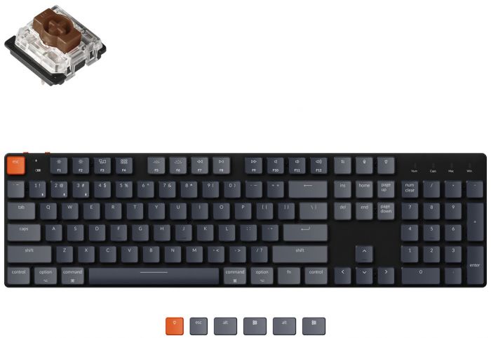 Клавіатура Keychron K5SE 104 Key Gateron Brown RGB WL UA Black