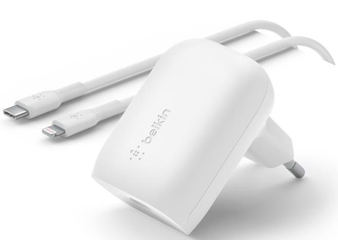 Мережевий ЗП Belkin Home Charger 30W PD PPS USB-С - Lightning 1m