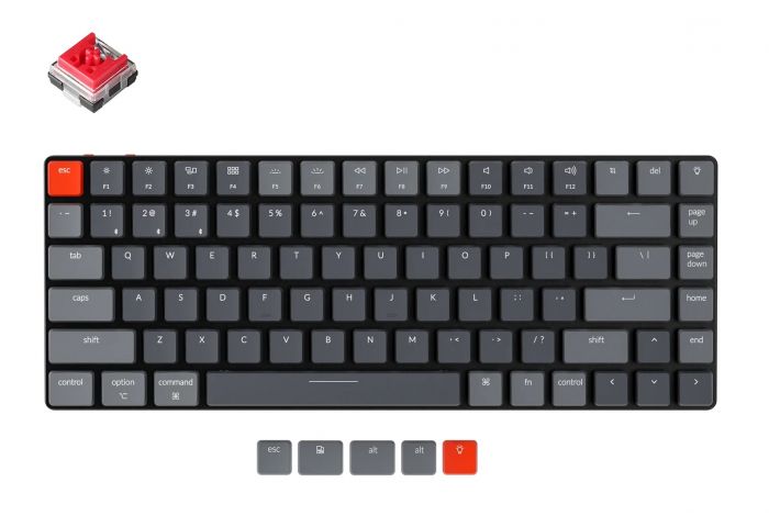 Клавіатура Keychron K3 84 Key Gateron Red RGB WL UA Black