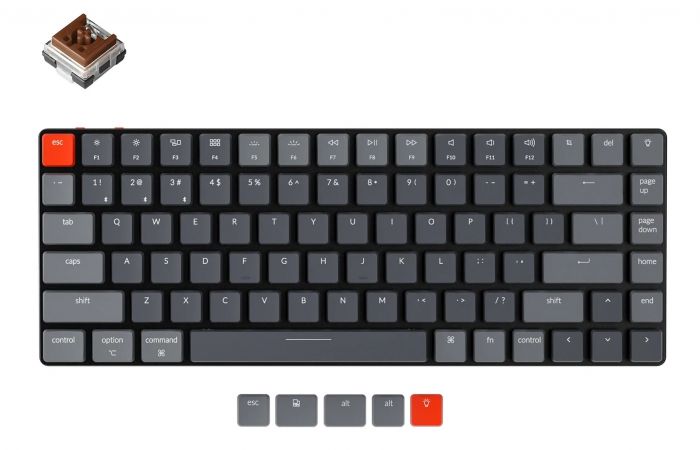 Клавіатура Keychron K3 84 Key Gateron Brown RGB WL UA Black