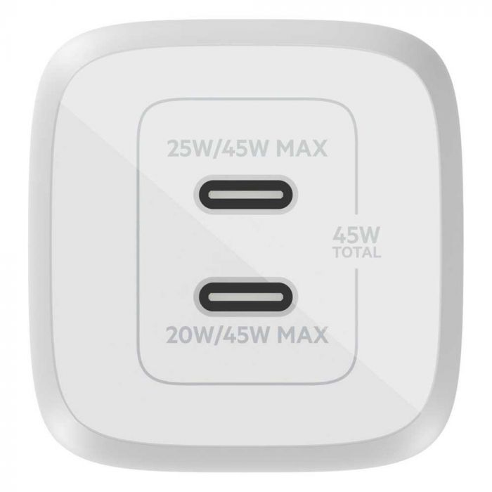 Мережевий ЗП Belkin Home Charger 45W GAN PD PPS Dual USB-С