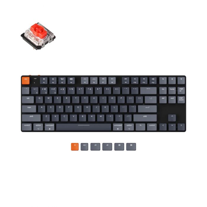 Клавіатура Keychron K1SE 87 Key Gateron Red White Led WL UA Black