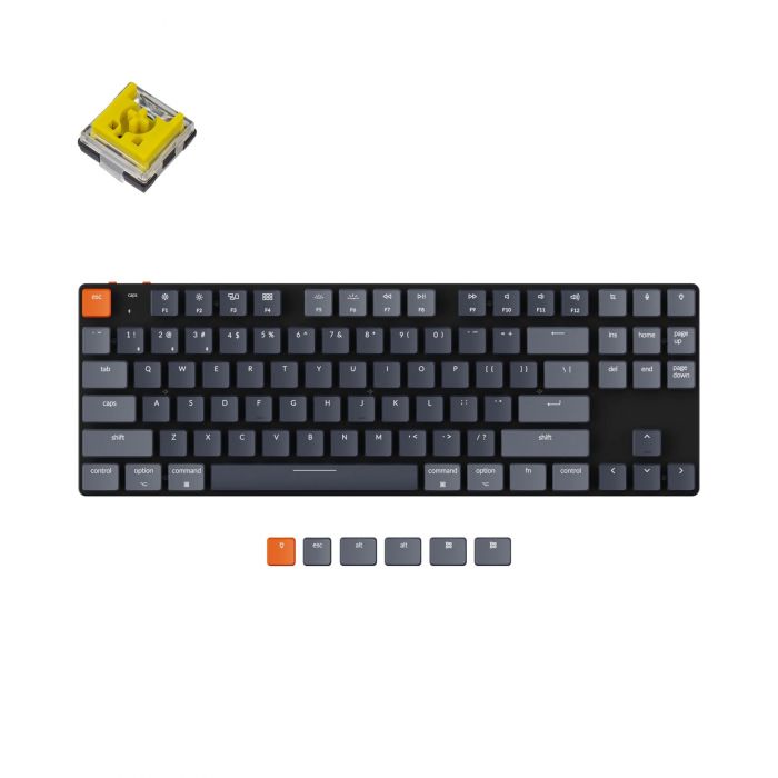 Клавіатура Keychron K1SE 87 Key Optical Banana RGB Hot-Swap WL UA Black