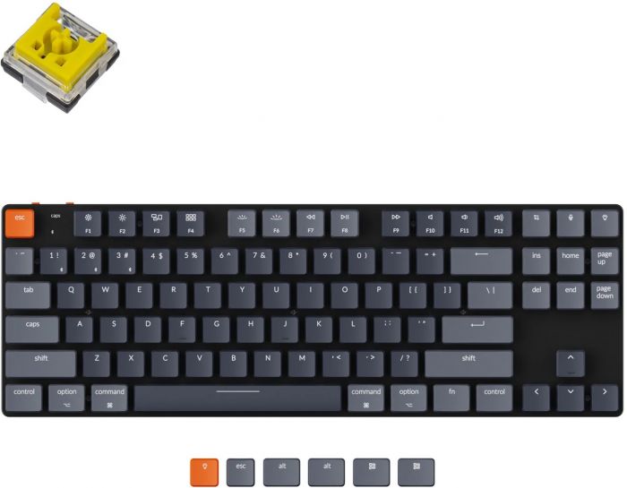 Клавіатура Keychron K1SE 87 Key Optical Banana RGB Hot-Swap WL UA Black