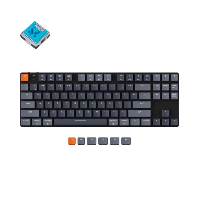 Клавіатура Keychron K1SE 87 Key Optical Blue RGB Hot-Swap WL UA Black