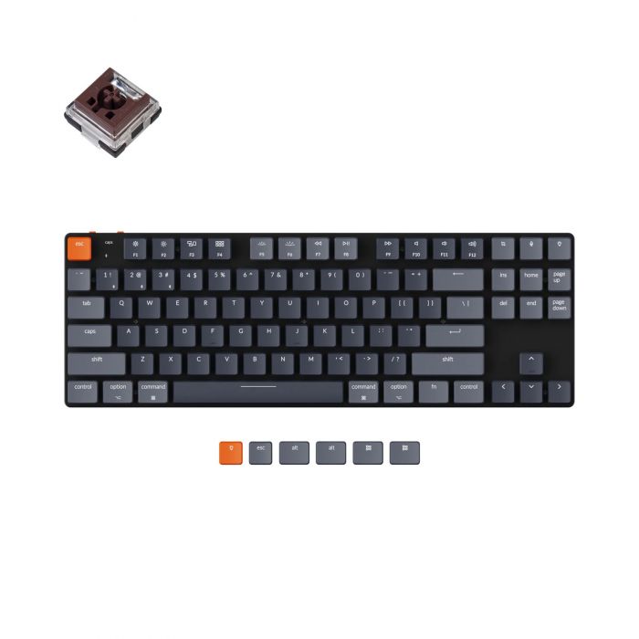 Клавіатура Keychron K1SE 87 Key Optical Brown White Led Hot-Swap WL UA Black