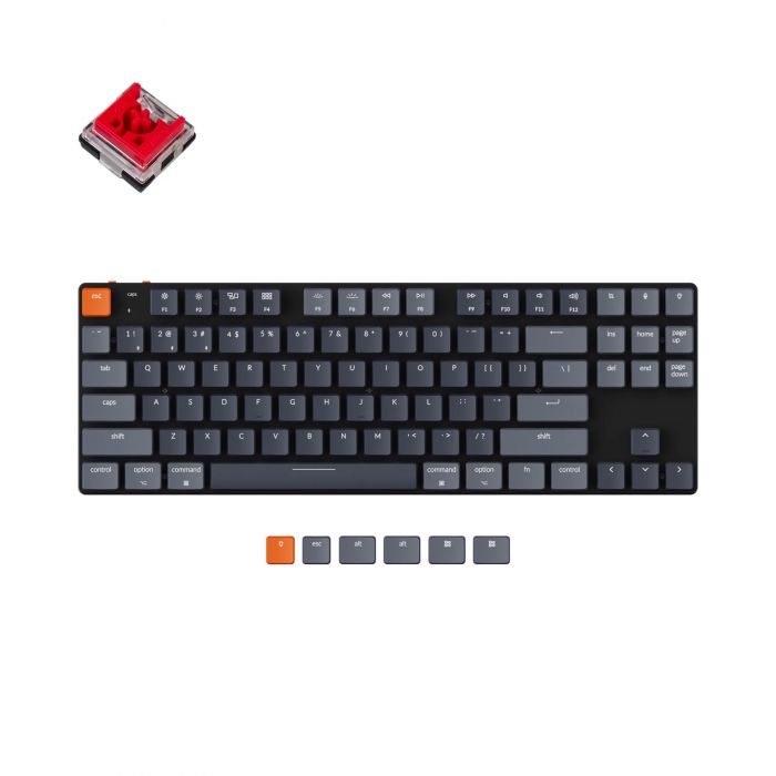 Клавіатура Keychron K1SE 87 Key Optical Red White Led Hot-Swap WL UA Black