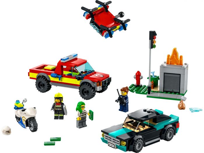 Конструктор LEGO City Пожежна рятувальна служба і поліцейське переслідування