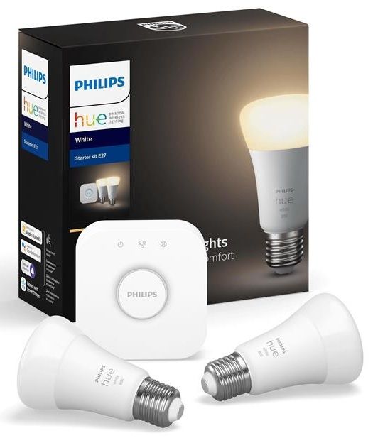 Стартовий набір Philips Hue White (Bridge, лампа E27 White 2шт)