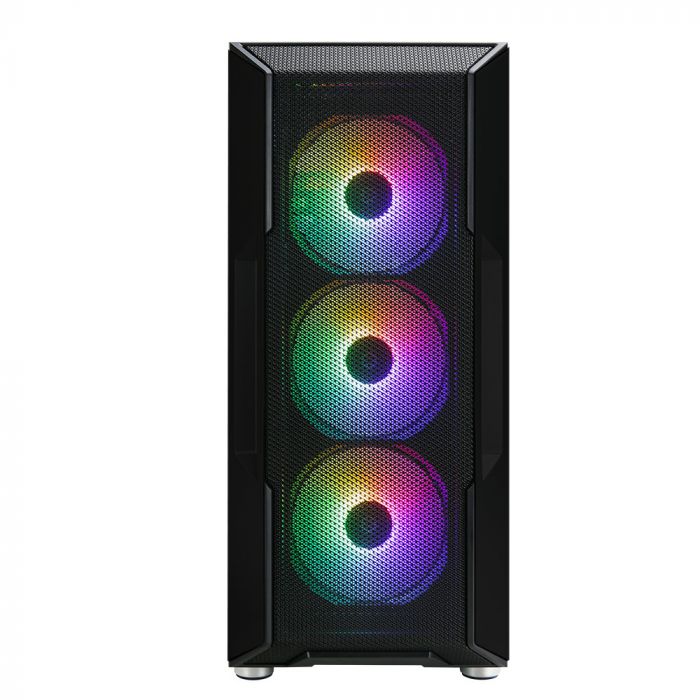 Корпус Zalman I3 NEO BLACK, без БЖ, 1xUSB3.0, 2xUSB2.0, 4x120mm RGB fans, TG Side Panel, ATX, Black
