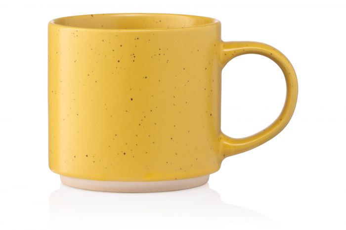 Чашка Ardesto Alcor, 420 мл, жовта, кераміка