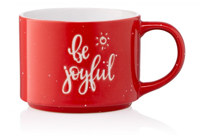 Чашка Ardesto Be joyful, 330 мл, червона, кераміка