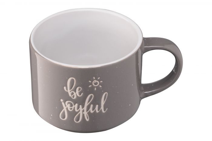 Чашка Ardesto Be joyful, 330 мл, сіра, кераміка