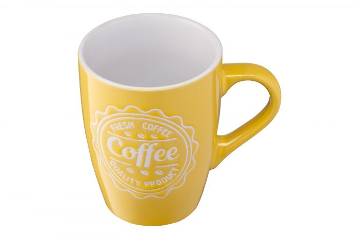 Чашка Ardesto  Coffee, 330 мл, жовта, кераміка