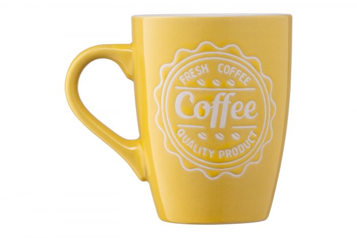 Чашка Ardesto  Coffee, 330 мл, жовта, кераміка