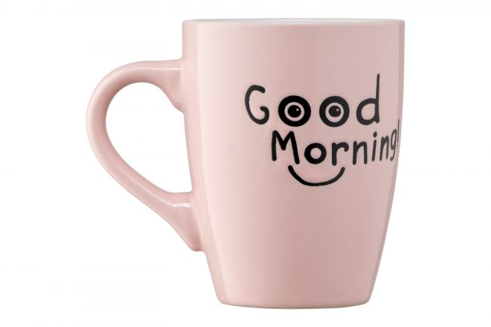 Чашка Ardesto  Good Morning, 330 мл, рожева, кераміка