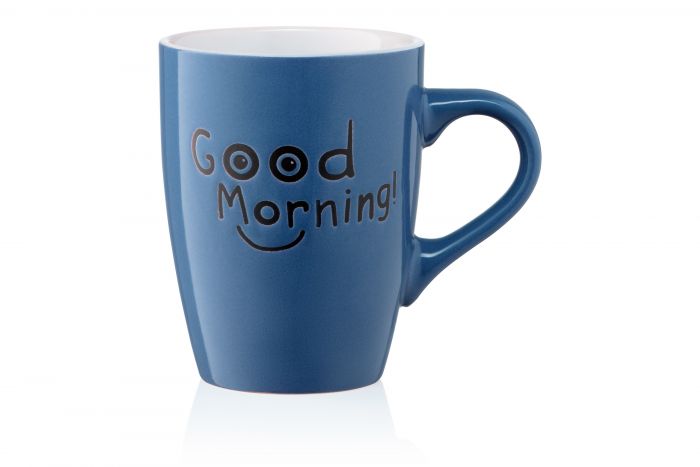 Чашка Ardesto  Good Morning, 330 мл, синя, кераміка